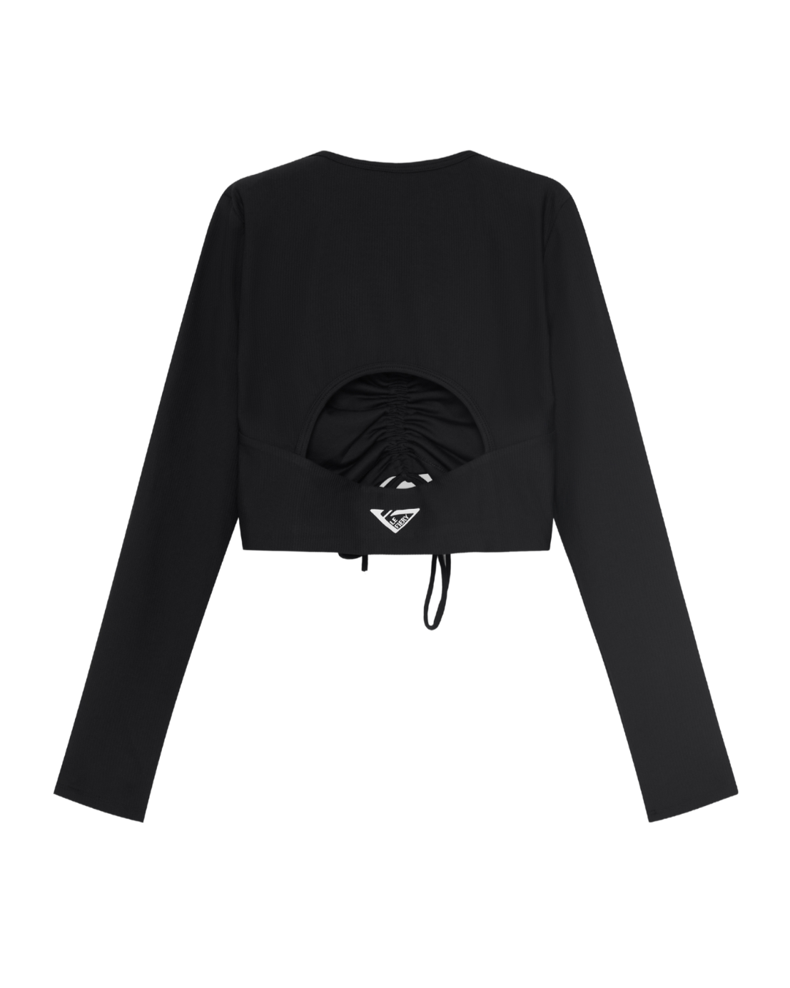 Laura Long Sleeve Crop Top - Black