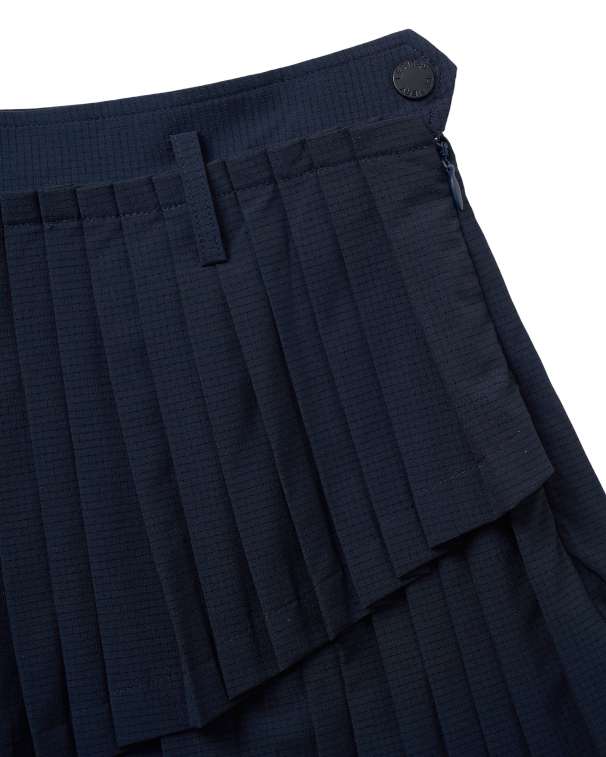 Linda double pleats skirt - Navy