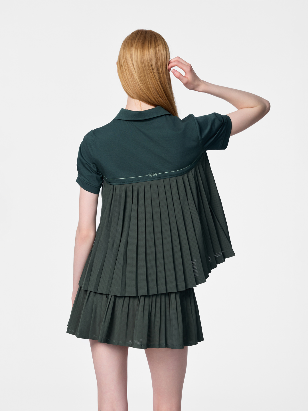 Lydia polo shirt in Moss Green
