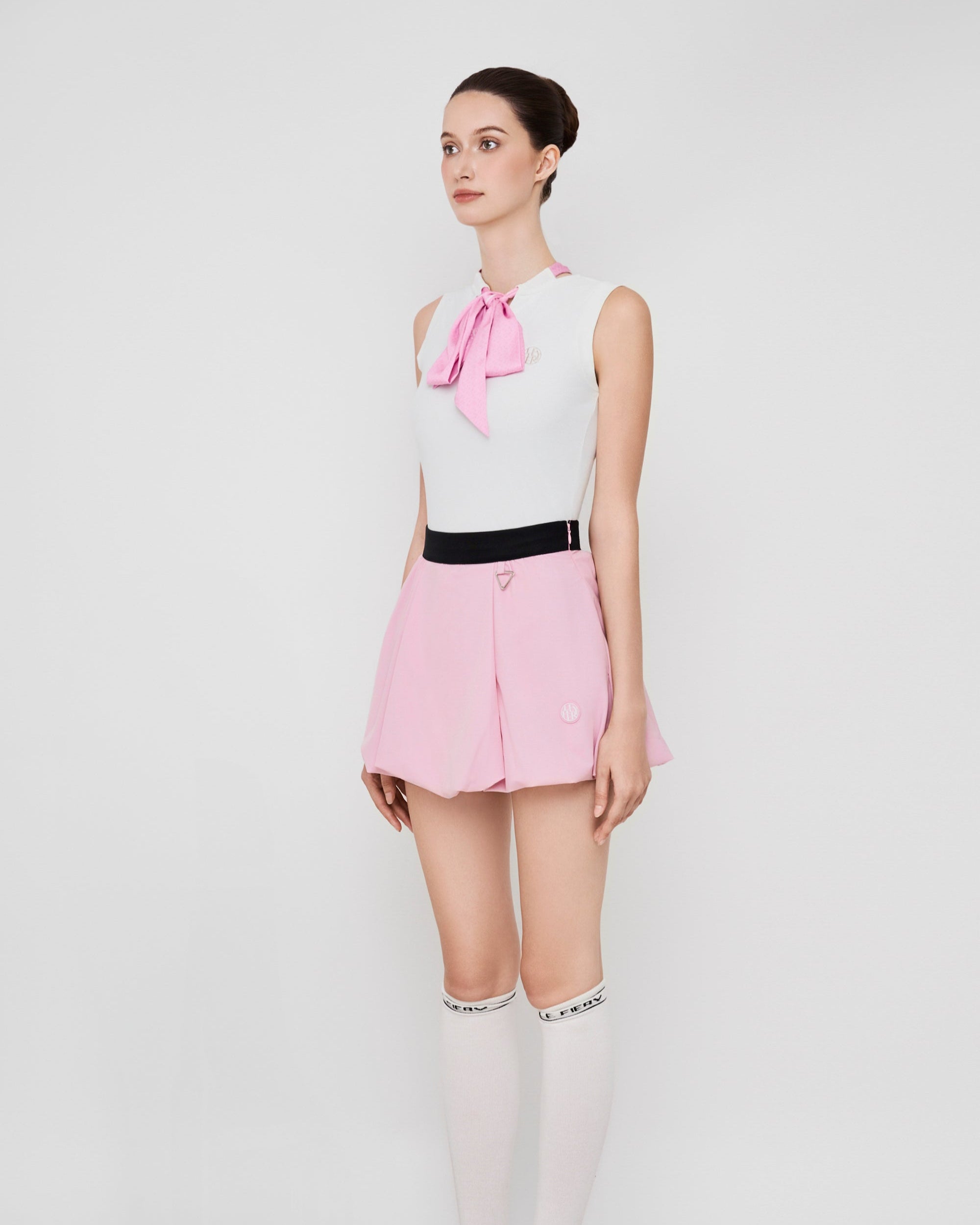 Christine Sleeveless Set - White/Pink