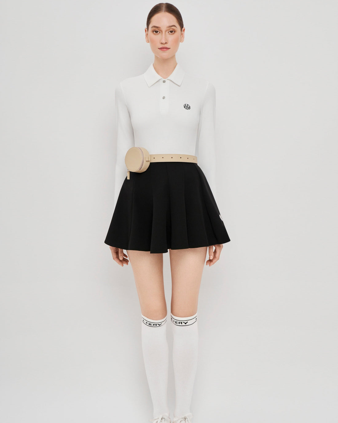 Christine Polo Set - White/Black