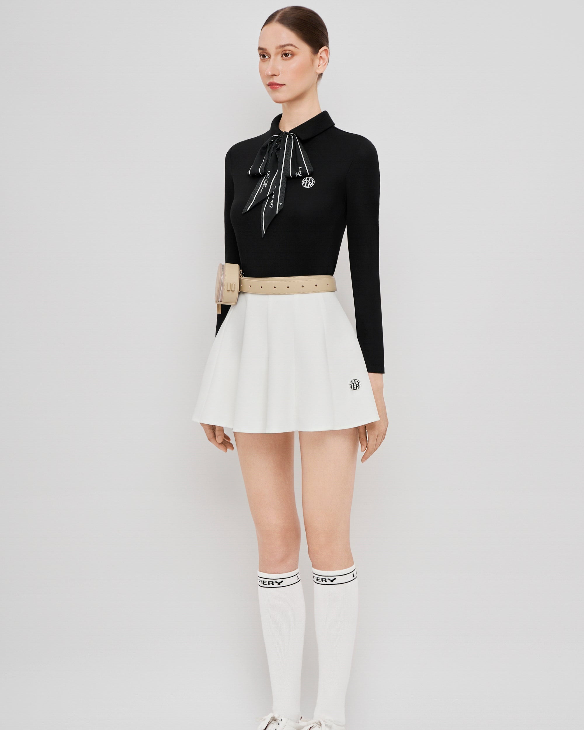 Christine Polo Set - Black/White