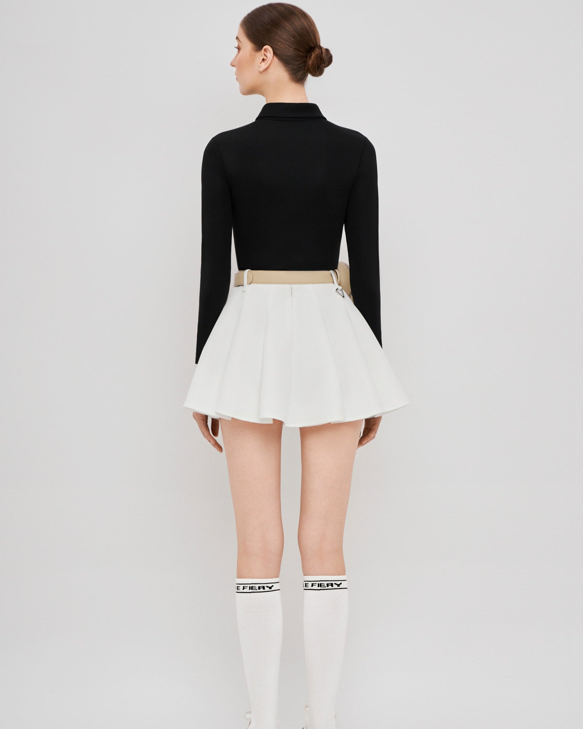Christine Polo Set - Black/White