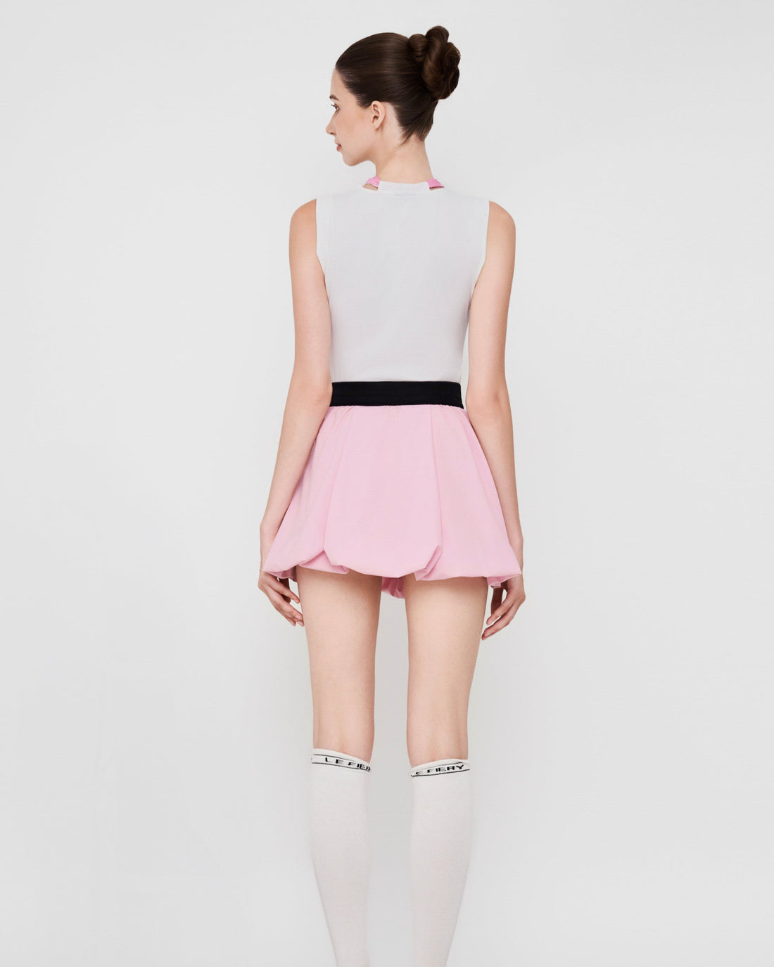 Christine Sleeveless Set - White/Pink