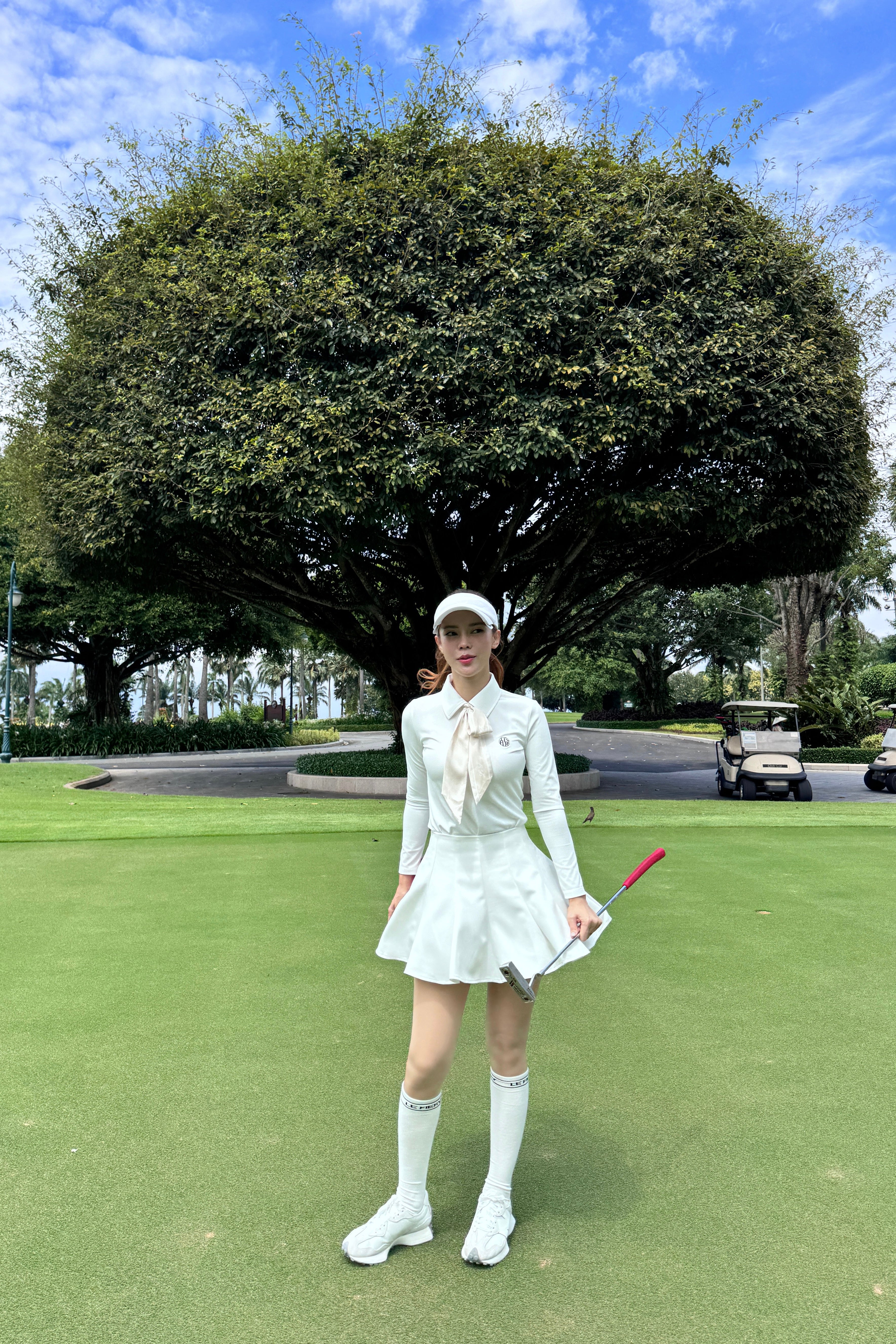 Christine Polo Set - White/White