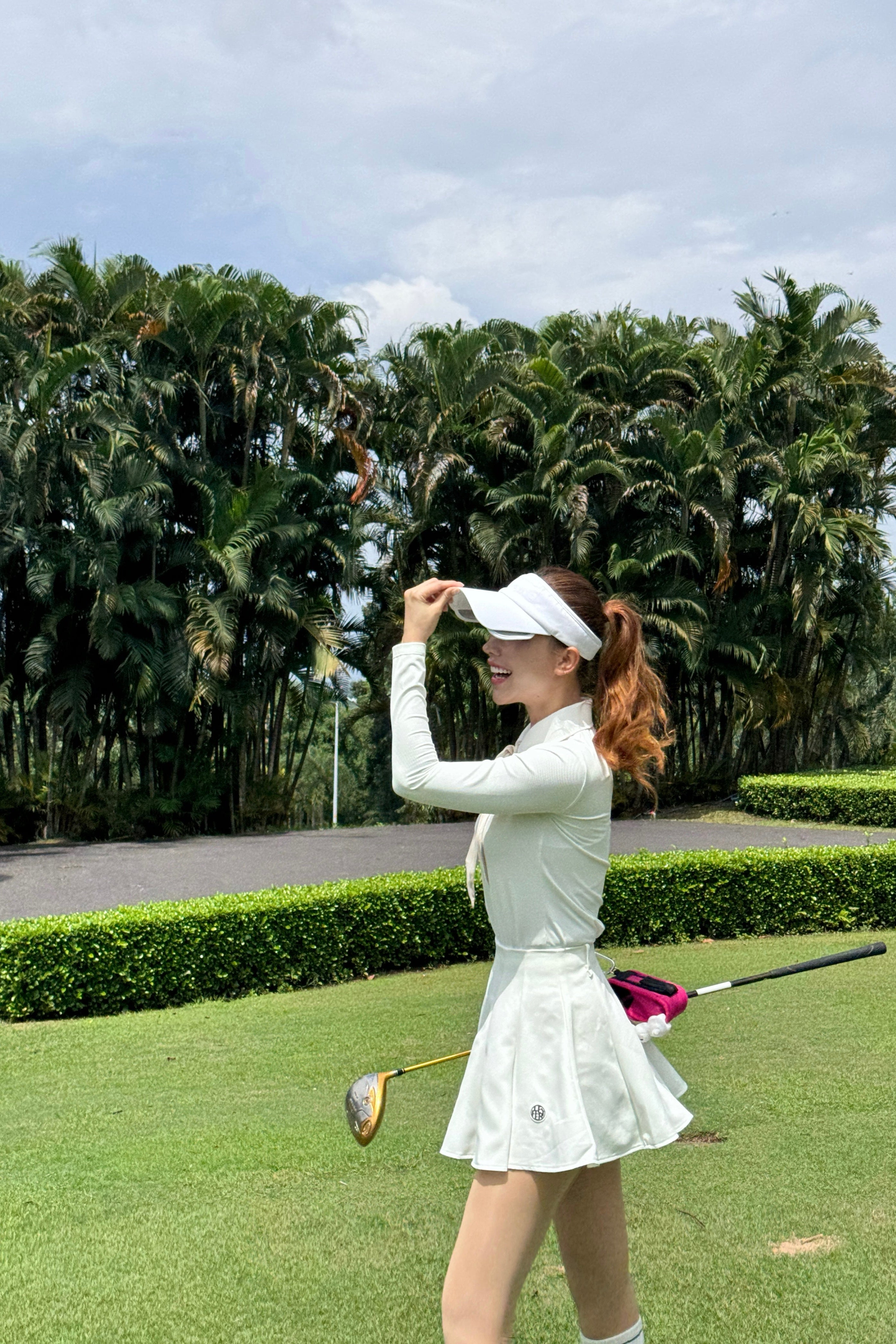 Christine Polo Set - White/White