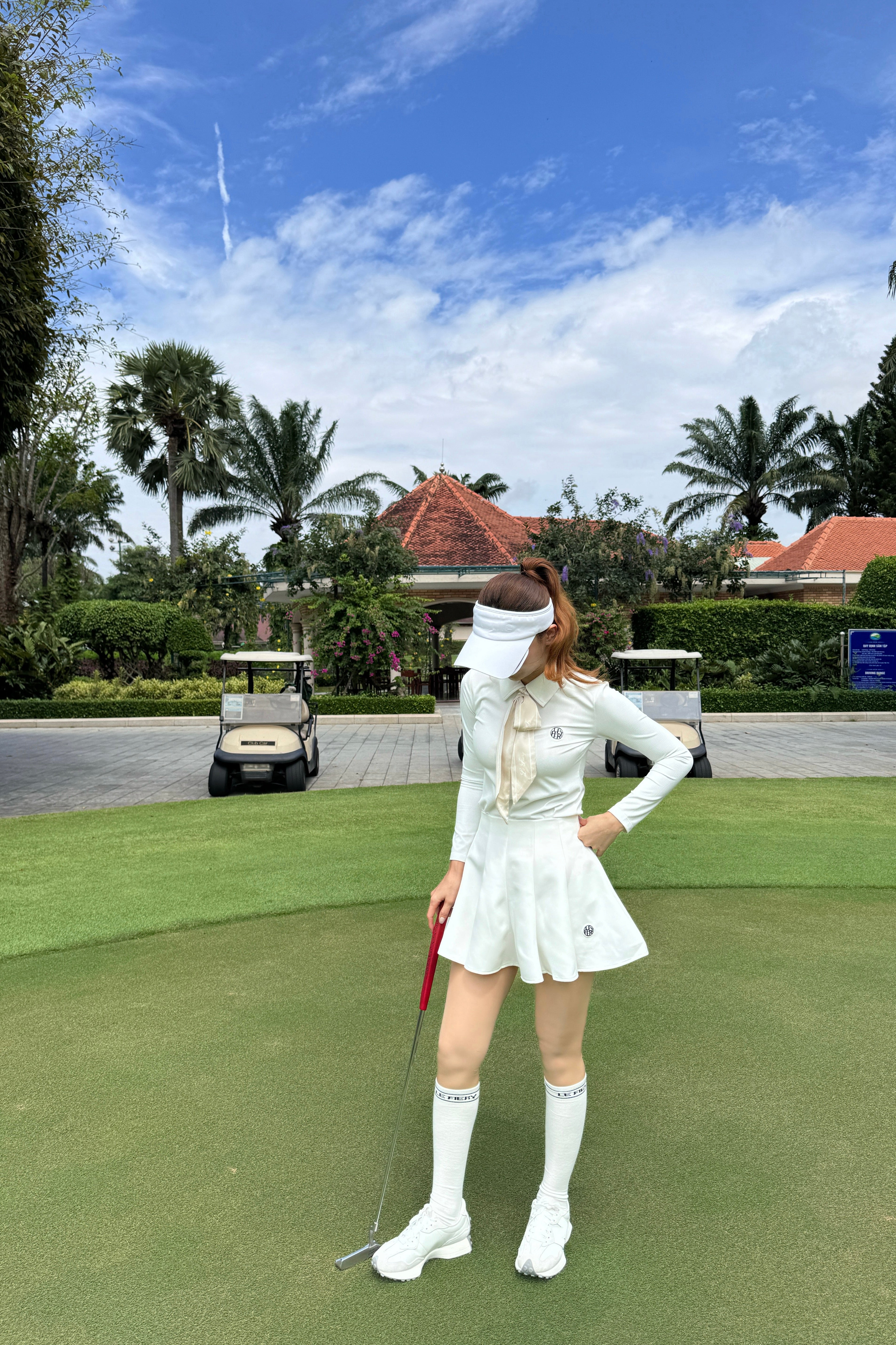 Christine Polo Set - White/White