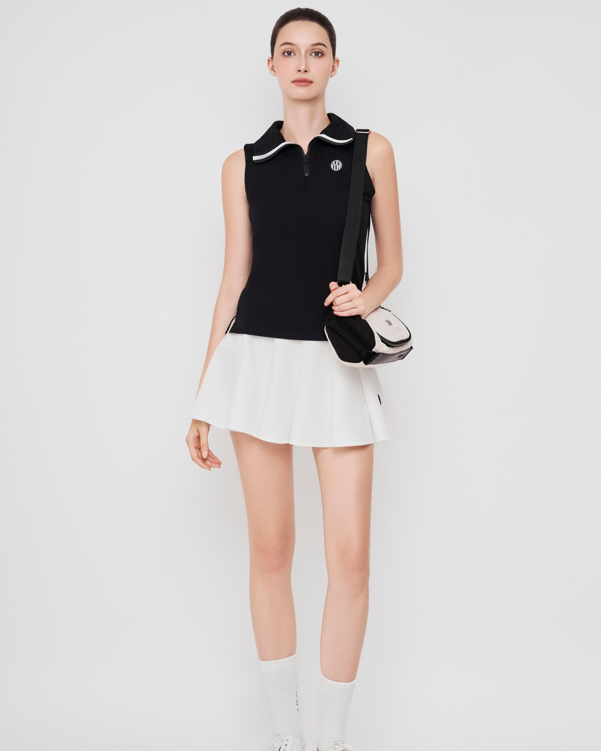 Celina Sleeveless Set - White/Black
