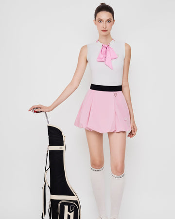 Christine Sleeveless Set - White/Pink