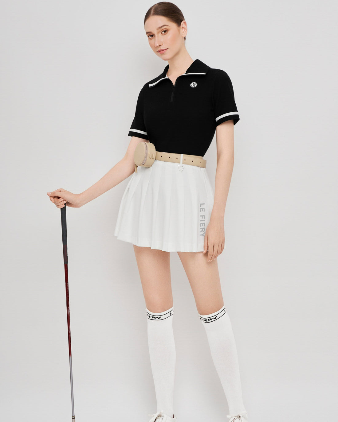 Celina Polo Shirt - Black/White
