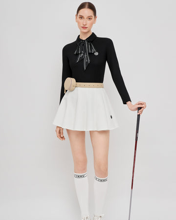 Christine Polo Set - Black/White