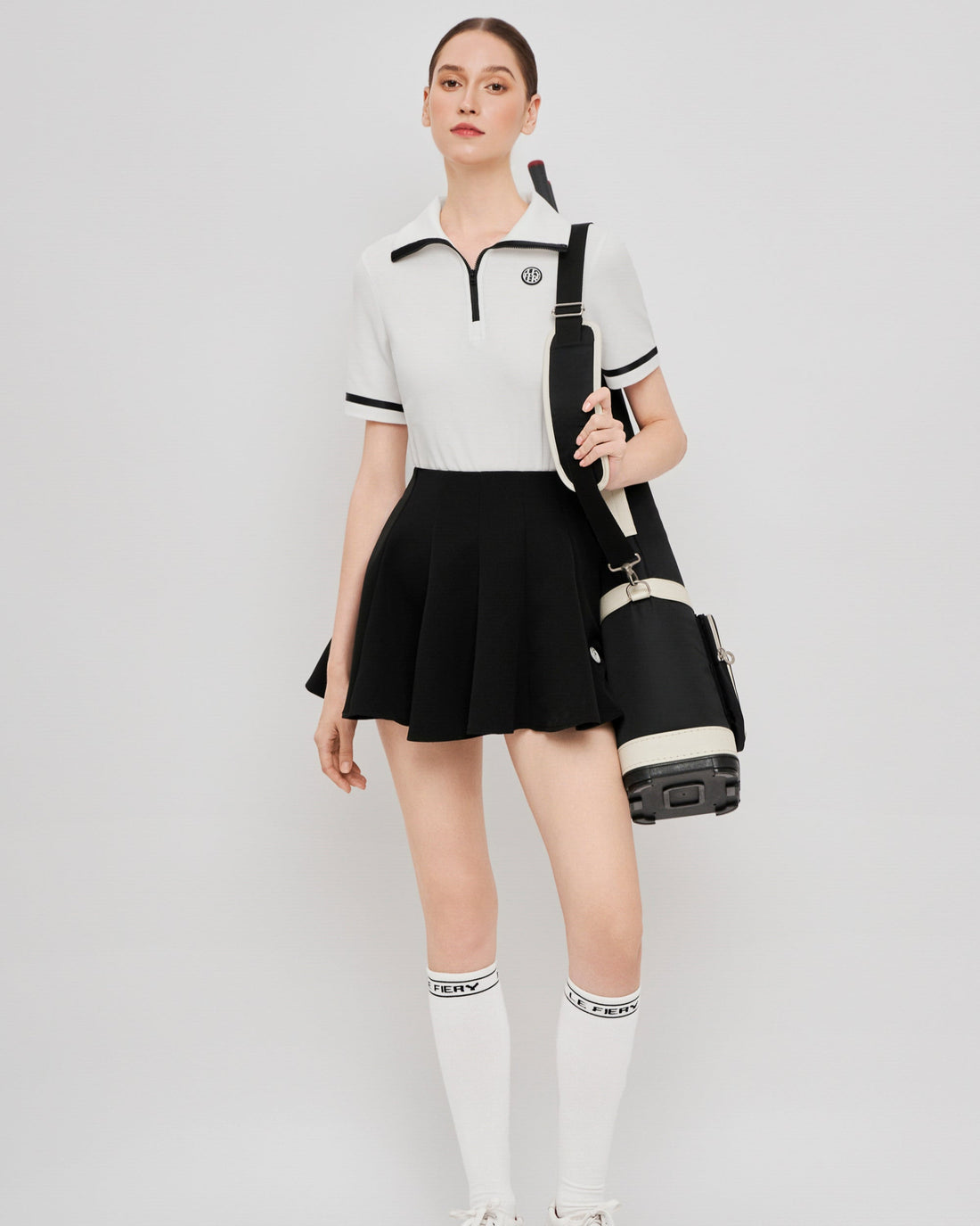 Celina Polo Shirt - White/Black