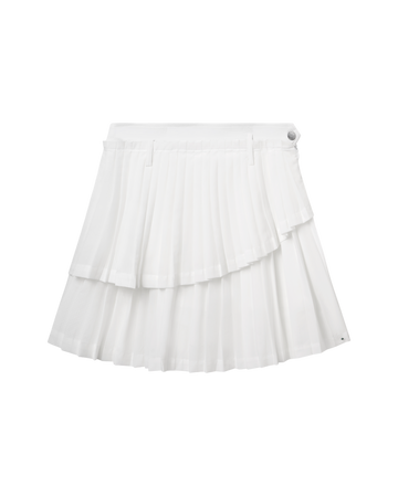 Linda double pleats skirt - White